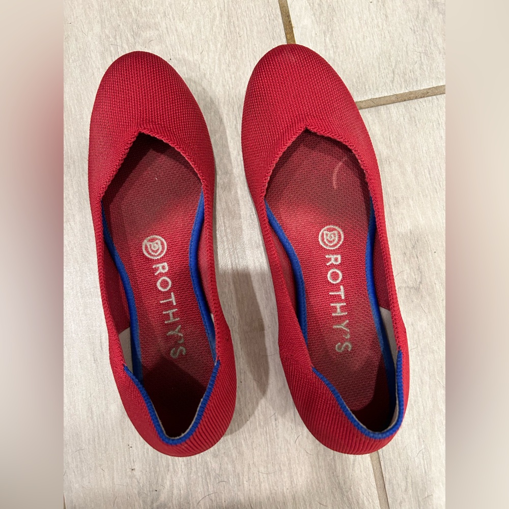 Rothy’s flats Red 6.5